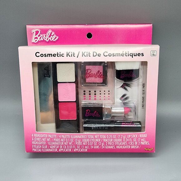 Barbie Cosmetic Kit Makeup Set Eyeshadow Lipstick Eyeliner New - Picture 1 of 4